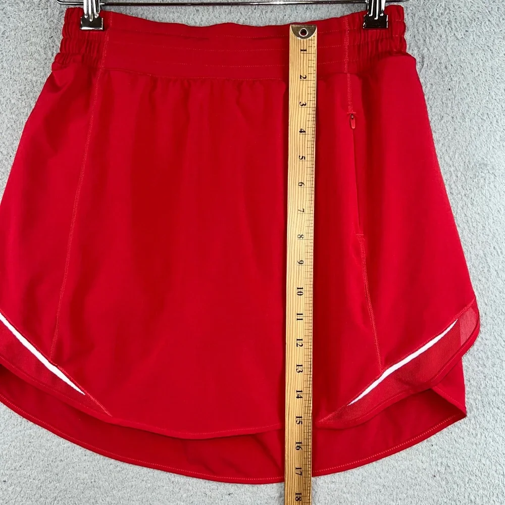 Lululemon Pace Rival Skirt Red Athletic Tennis Running Skort Women Size 8
